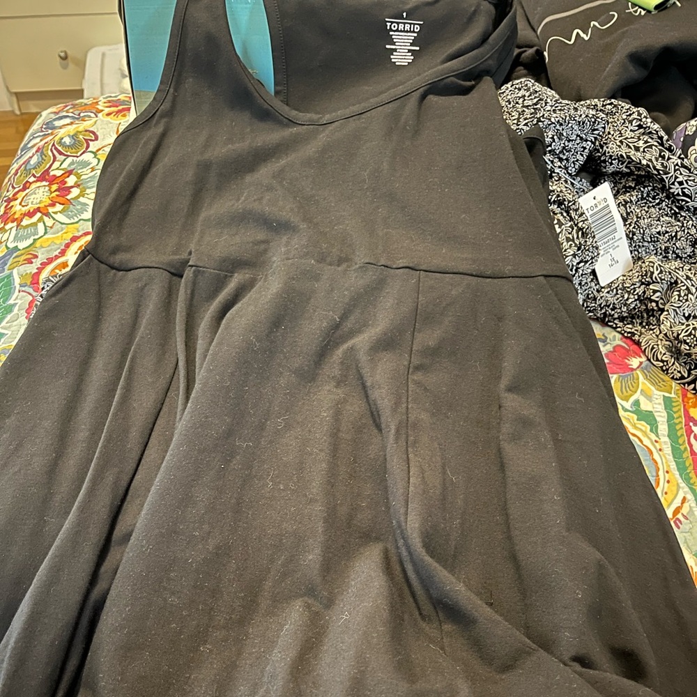 Torrid Black Cotton Blend Dress